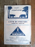 Masini si articole de laptarie, Lista de preturi, Soc. Anonima Romana Danemarca