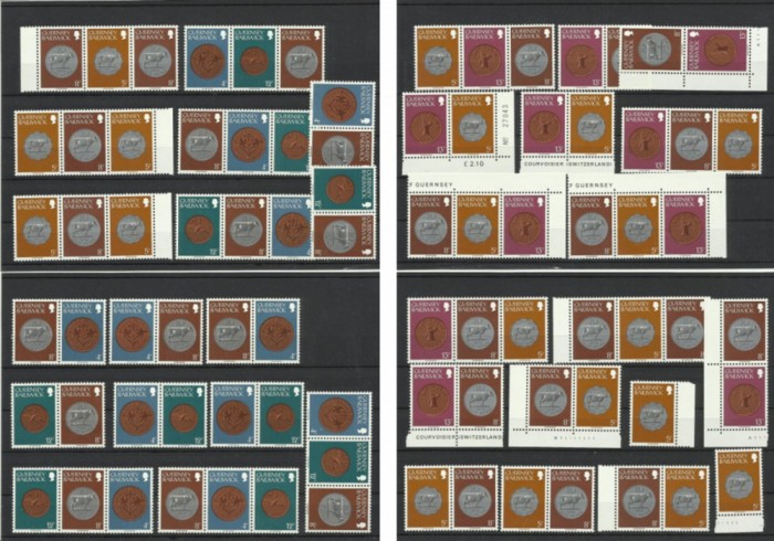 Guernsey MNH 1979 - Monede pe timbre (vedeti toate scanurile)