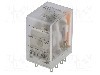 Releu electromagnetic, 24V DC, 10A, DPDT, serie DRM-2C, WEIDM&Uuml;LLER - 7760056051