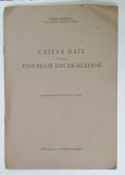 CATEVA DATE ASUPRA VINURILOR DIN DRAGASANI de VASILE IONESCU , 1940