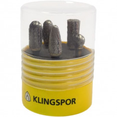 Klingspor - HF 100 Set - Set 5 freze carburi metalice, 6 mm, forma mixta foto