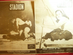 2 Reviste Stadion 1947 si 1948 subiecte din Ski ,lupte , fotbal foto