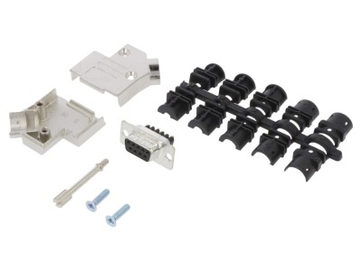 Conector D-Sub 9P Mamă 45&amp;deg; pe cablu foto