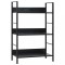 vidaXL Etajeră cărți cu 3 rafturi, negru, 60 x 27,6 x 90,5 cm, PAL