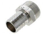 Conector filetat din alamă nichelată 25mm