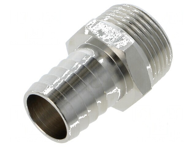 Conector filetat din alamă nichelată 25mm
