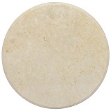 Blat de masă, crem, &Oslash;60x2,5 cm, marmură