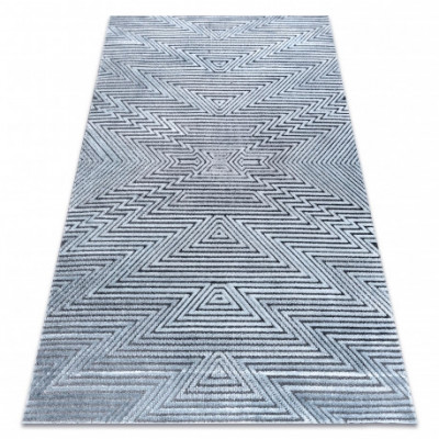 Covor Structural SIERRA G5013 țesute plate albastru - Zig zag, etnic, 120x170 cm foto