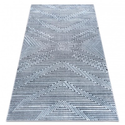 Covor Structural SIERRA G5013 țesute plate albastru - Zig zag, etnic, 120x170 cm foto