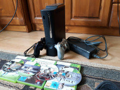 Consola Xbox 360 Elite cu Hard 120GB + 2 manete + 4 jocuri originale foto