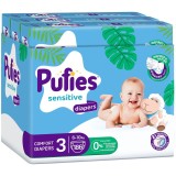 Scutece Pufies Sensitive, Marimea 3 Midi, 186 bucati, 6-10 kg, Maxi pack x 3