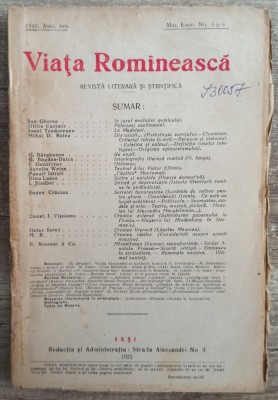 Viata Romaneasca// mai-iunie 1925 foto