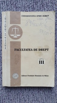 Sinteze, Facultatea de Drept Spiru Haret, anul III, 2004 foto