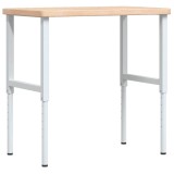 Cumpara ieftin Banc lucru 100x60x(73-99,5) cm lemn masiv stejar dreptunghiular