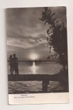 RF127 - Carte Postala - Mamaia, Apus de soare pe Siutghiol, circulata 1960