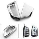 Husa Cheie Smartkey BMW 3 4 Butoane Seria G SILVER TPU+PC