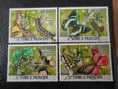 Sao Tome si Principe -Fauna ,fluturi-serie completa ,MNH foto