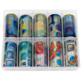 Cumpara ieftin Set Folii Transfer LUXORISE Marble Essence, 10 buc, LUXORISE Nail Art