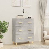 vidaXL Servantă, gri beton, 70x34x90 cm, lemn prelucrat