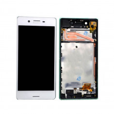 Ansamblu display touchscreen rama Sony Xperia X F5121 alb foto