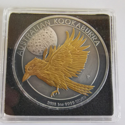 monede de argint australian kookaburra 2018 1 oz - aur antic foto