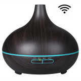 Difuzor aromaterapie cu ultrasunete Smart WiFi lumina LED 7 culori V-Rising VR-N10S 400 ml wenge