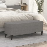 vidaXL Bancă, gri &icirc;nchis, 100x35x41 cm, textil