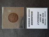 2 Pfennige 1863 B, Statele germane (Hannover) - A 3995, Europa