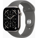 Apple Watch Series 11, GPS + Cellular, 46mm, Natural Titanium Case, Stone Grey Sport Band, S/M