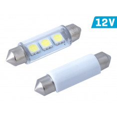 Bec Vision Festoon Sv8.5 41mm 12v 3x 5050 Smd Led, Alb, 1 Buc 58368