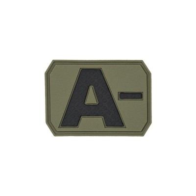 Ecuson 3D PVC Grupa Sanguina A Negativ 4x3cm Olive Drab Mil-Tec foto