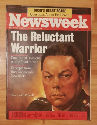 Revista Newsweek din 13 mai 1991: The Reluctant Warior. In limba engleza foto