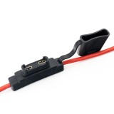 Set suport siguranță auto tip MAXI (30x34mm) etanșe Carguard - 5 buc - &ndash; cablu 30 cm cupru &ndash; max 40A