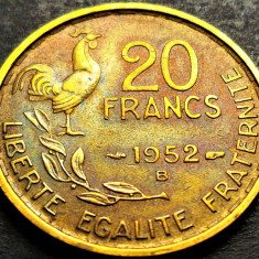 Moneda istorica 20 FRANCI / FRANCS - FRANTA, anul 1952 *cod 484 C - litera B