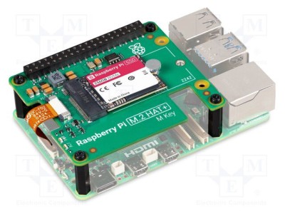Adaptor Raspberry Pi 5 M.2 HAT cu SSD 256GB Flash - RASPBERRY PI foto