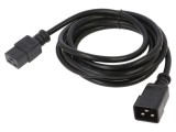 Cablu Alimentare 3m IEC C19 Mamă IEC C20 Tată Negru 15A