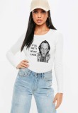 Cumpara ieftin Bluza dama alba - Dali - I want CASH - XL, THEICONIC