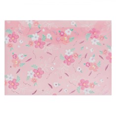 Mapă Plastic, Roz Floral, Glitter, 33x23.6cm