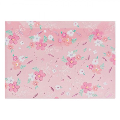 Mapă Plastic, Roz Floral, Glitter, 33x23.6cm foto