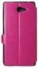 Husa tip carte cu stand roz pentru Sony Xperia M2 Aqua (D2403), Cu clapeta, Piele Ecologica