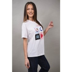 TRICOU HEART FLOWER ASSOLO Alb M-L