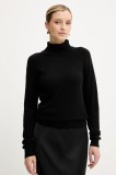 Silvian Heach pulover din amestec de l&acirc;nă SAM culoarea negru, cu guler, GPA25244LU