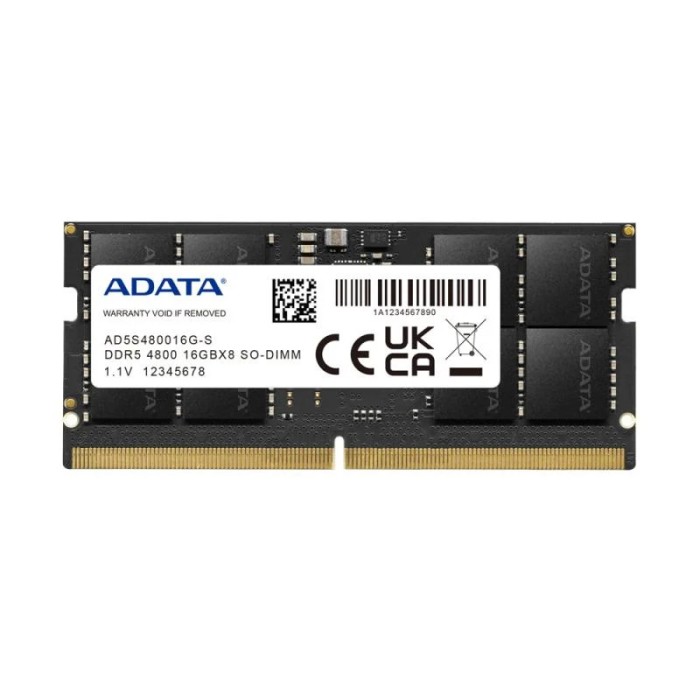 Memorie RAM notebook Adata, SODIMM, DDR5, 16GB, CL40, 4800MHz