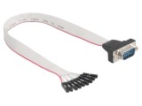 Cablu D-Sub 9pin, 0,3m, gri