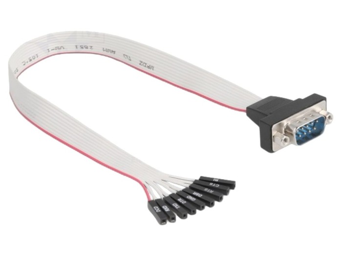 Cablu D-Sub 9pin, 0,3m, gri