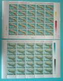 TIMBRE ROM&Acirc;NIA MNH LP1308/1993 Aerostate folosite &icirc;n Rom&acirc;nia 2 coli 25 timbre, Nestampilat