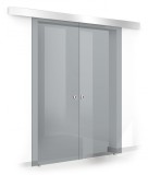 Usa culisanta Boss &reg; Duo 60+60x215 cm, sticla gri securizata, glisanta in ambele directii
