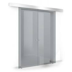 Usa culisanta Boss &reg; Duo 60+60x215 cm, sticla gri securizata, glisanta in ambele directii