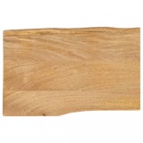 VidaXL Blat masă cu margini naturale, 50x40x2,5 cm, lemn masiv mango