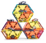 Joc magnetic pentru construit parcare cu masinute, 66 piese, 3 ani+